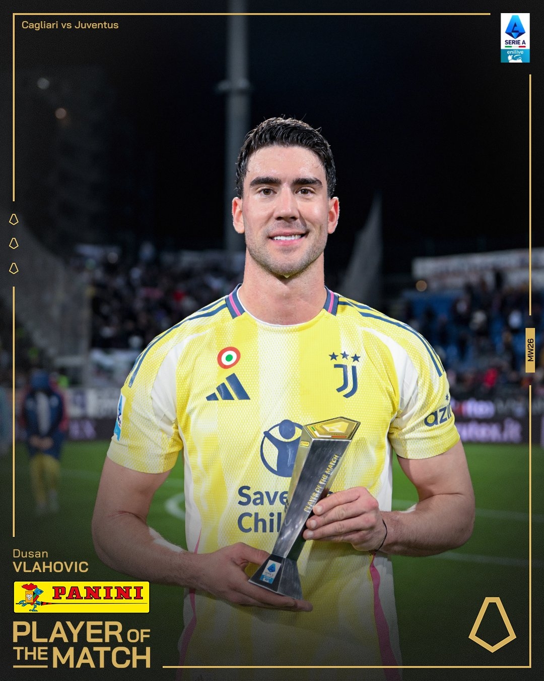 打進(jìn)致勝進(jìn)球！弗拉霍維奇當(dāng)選尤文1-0卡利亞里全場(chǎng)最佳球員
